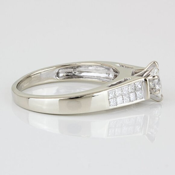 14k White Gold Marquise and Princess Diamond Anniversary/ Engagement Ring - Picture 3 of 7